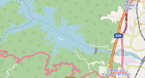 新丰江水库 所在位置地图