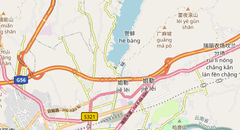 姐勒水库 所在位置地图