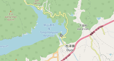 铜山源水库 所在位置地图