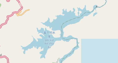 盖下坝水库 所在位置地图